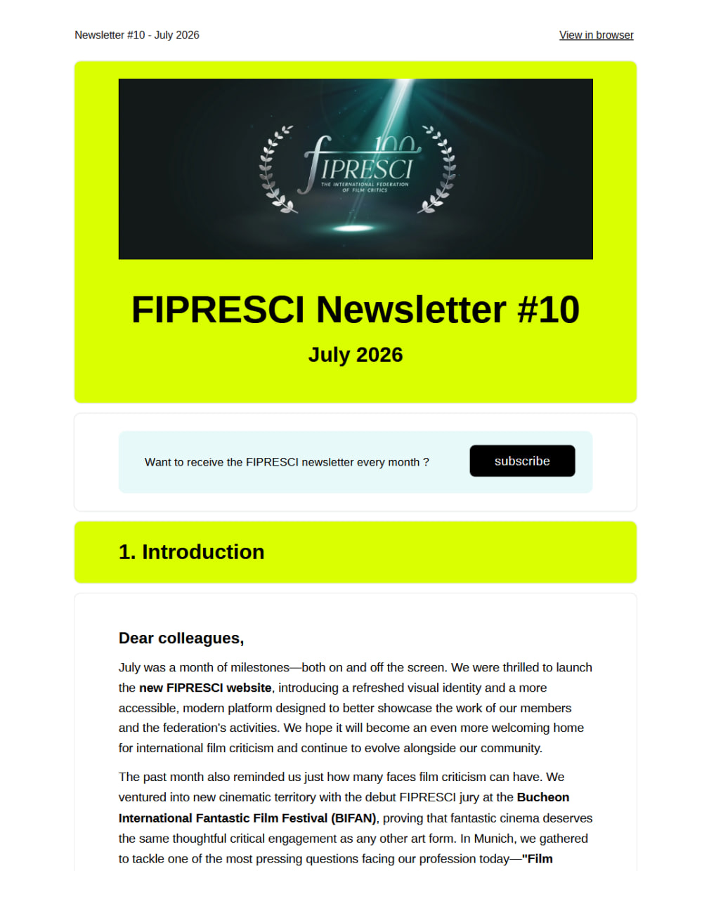 Newsletter #10