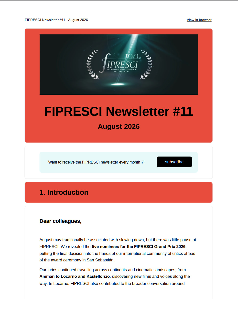 Newsletter #11